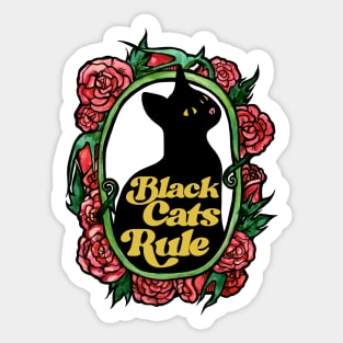 Black Cats Rule Sticker
